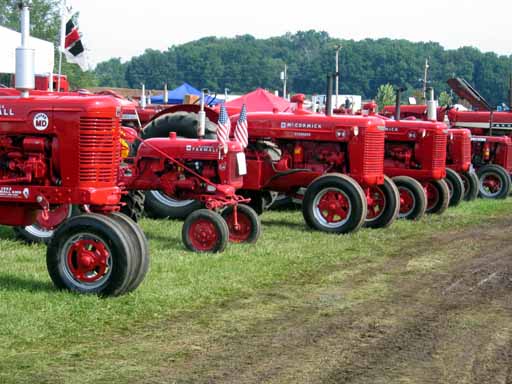 A sea of red tractors at the 2010 Red Power Roundup Event